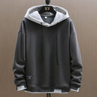 sweat à capuche homme coupe oversize en gris