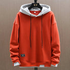 sweat à capuche homme coupe oversize en orange