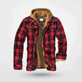 sweat à capuche homme coupe regular à carreaux en rouge
