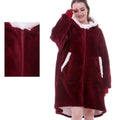 sweat femme oversize à capuche coupe enveloppante Rouge à fermeture éclair