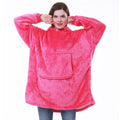 sweat femme oversize à capuche coupe enveloppante rose