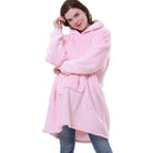 sweat femme oversize à capuche coupe enveloppante Rose pâle