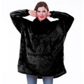 sweat femme oversize à capuche coupe enveloppante noir
