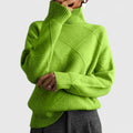 sweatshirt femme col montant oversize en vert