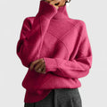 sweatshirt femme col montant oversize en rose