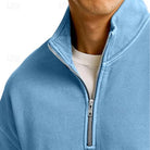 sweatshirt homme col zippé coupe décontractée