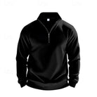 sweatshirt homme col zippé coupe droite
