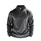 sweatshirt homme col zippé coupe droite