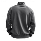 sweatshirt homme col zippé coupe droite