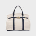 tote bag femme structuré anse courte en bleu marine