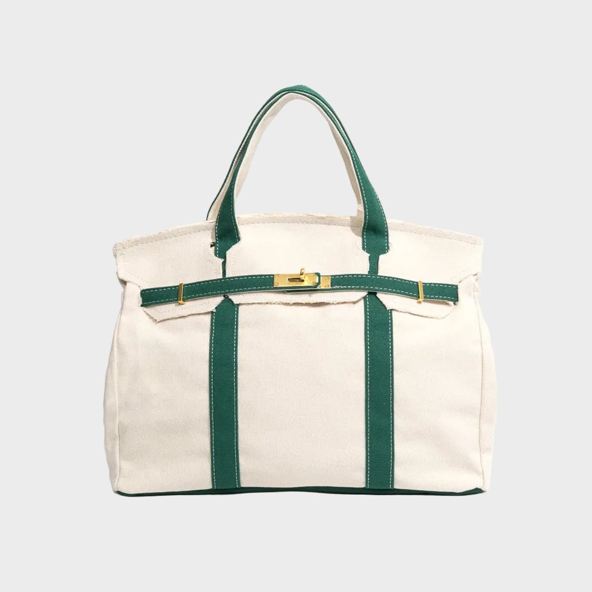 tote bag femme structuré anse courte en vert racing