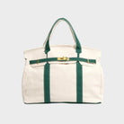 tote bag femme structuré anse courte en vert racing