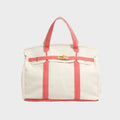 tote bag femme structuré anse courte en rose lady