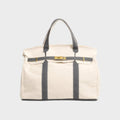 tote bag femme structuré anse courte en gris lavé