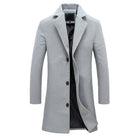 trench-coat homme coupe droite gris clair
