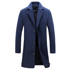 trench-coat homme coupe droite bleu