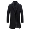 trench-coat homme coupe droite noir