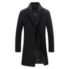 trench-coat homme coupe droite noir