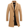 trench-coat homme coupe droite kaki
