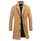 trench-coat homme coupe droite kaki