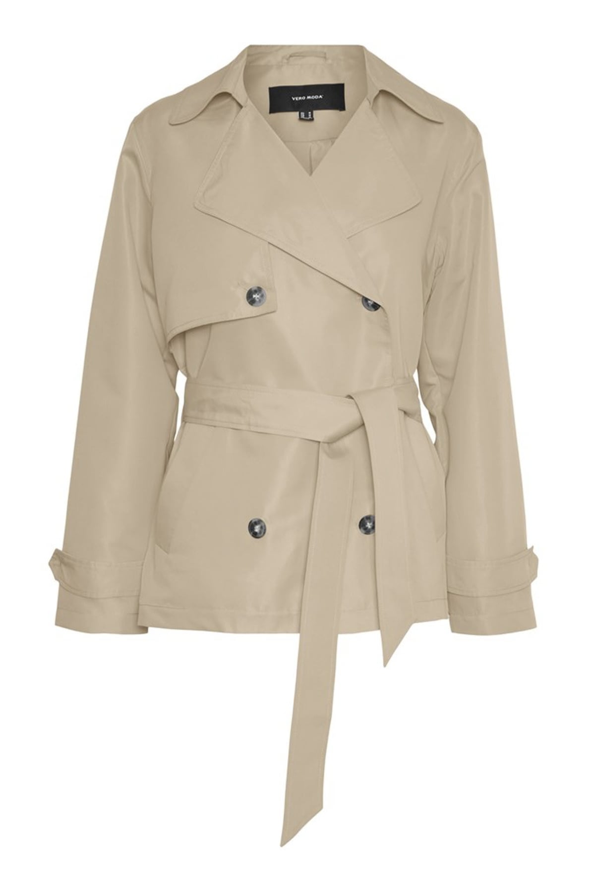 trench court femme oversize croisé