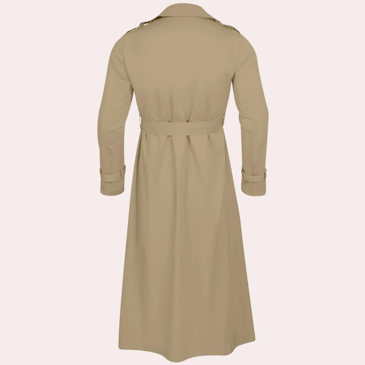 trench homme long double boutonnage en kaki