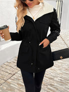 veste à capuche femme zippée coupe droite