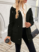 veste à capuche femme zippée coupe droite