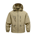 veste à capuche homme coupe droite kaki