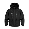 veste à capuche homme coupe droite noir