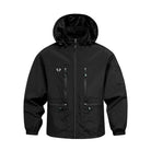 veste à capuche homme coupe droite noir