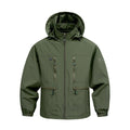 veste à capuche homme coupe droite Vert militaire