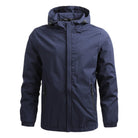 veste à capuche homme coupe régulière zippée en bleu marine