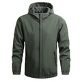 veste à capuche homme coupe régulière zippée en vert