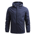 veste à capuche homme coupe régulière zippée en bleu