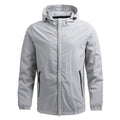 veste à capuche homme coupe régulière zippée en gris