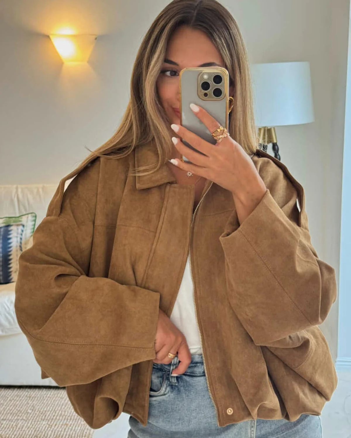 veste bomber femme col chemise