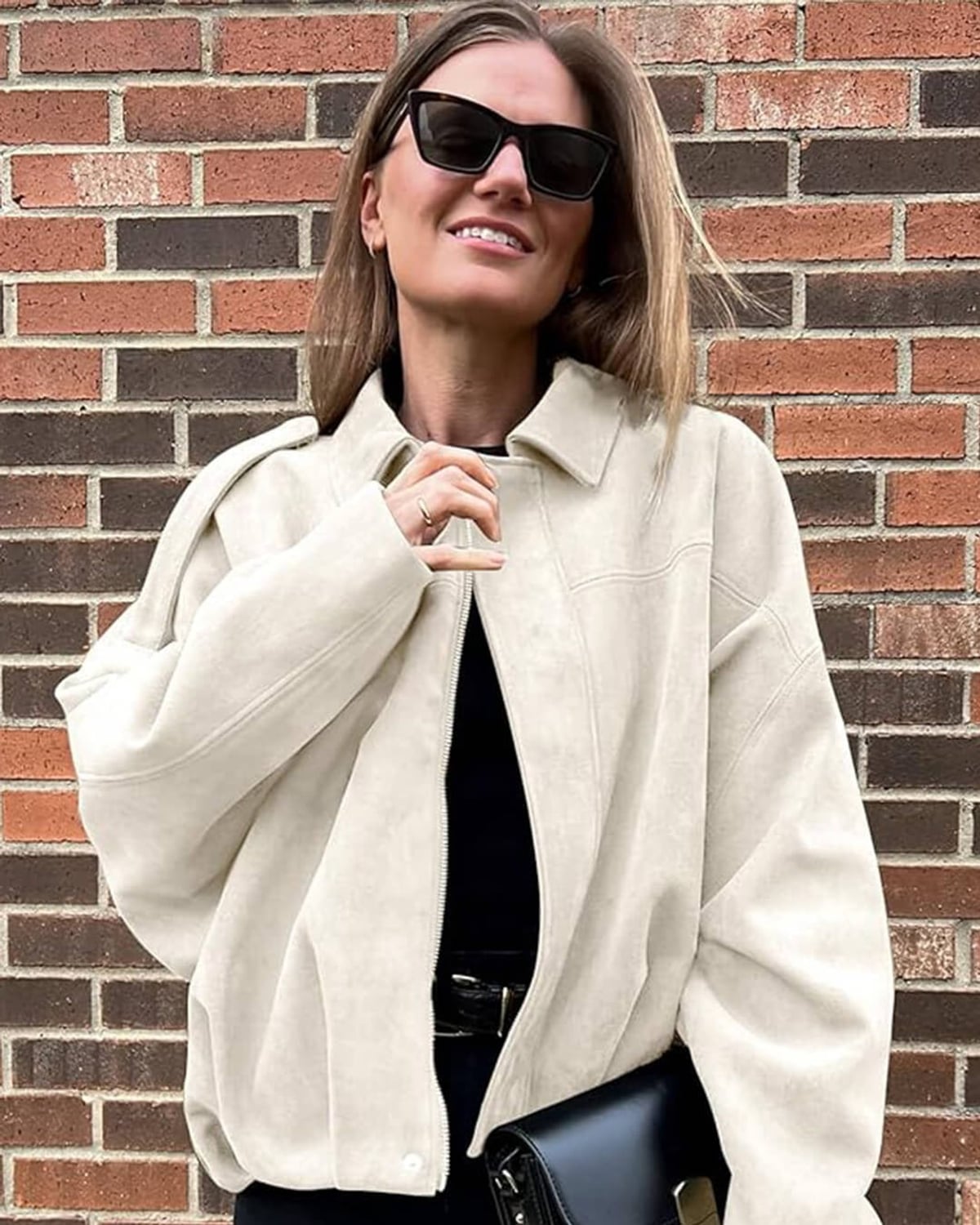 veste bomber femme col chemise