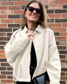 veste bomber femme col chemise