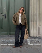 veste bomber femme col chemise