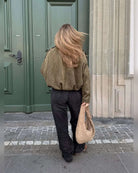veste bomber femme col chemise