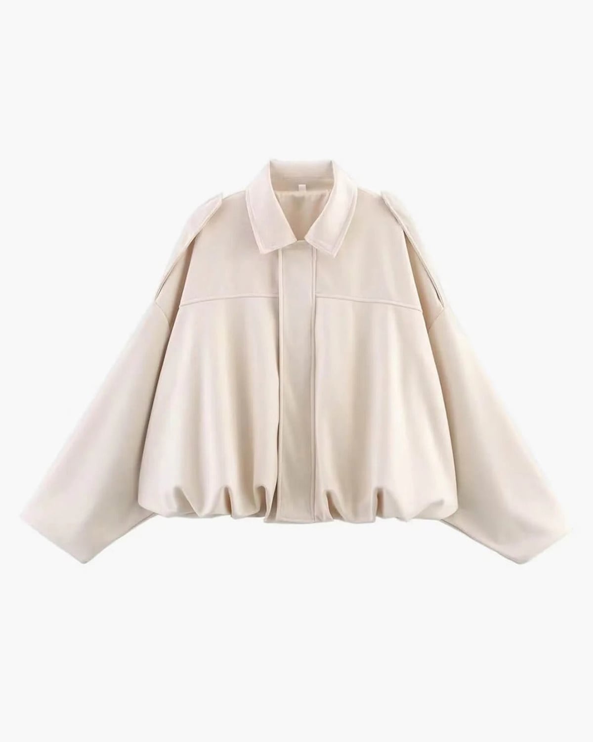 veste bomber femme col chemise en blanc