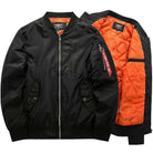 veste bomber homme col montant zippée en noir