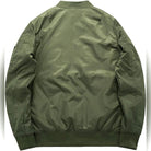 veste bomber homme col montant zippée en vert