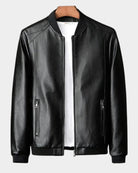 veste bomber homme col rond zippée en noir