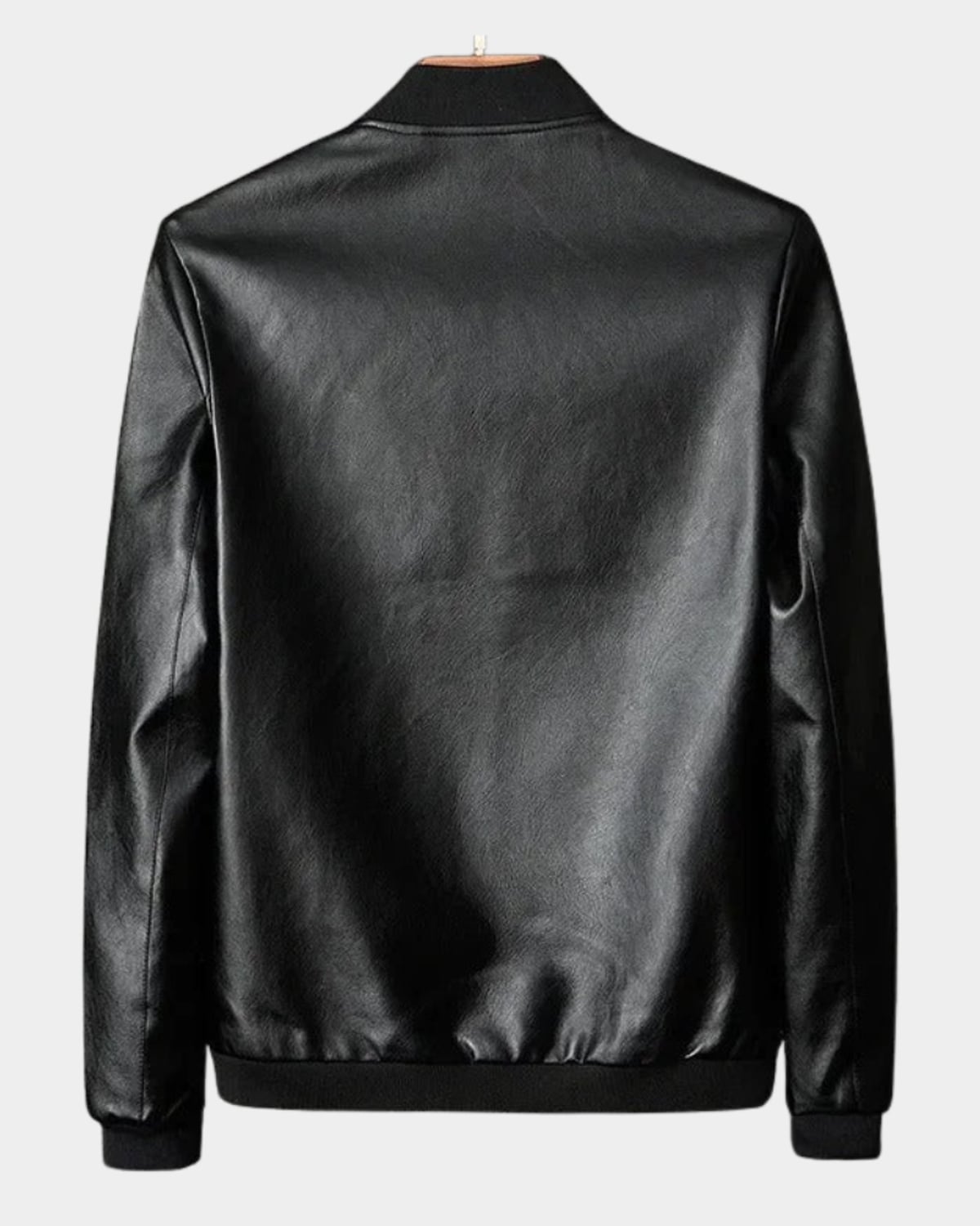 veste bomber homme col rond zippée en noir