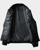 veste bomber homme col rond zippée en noir