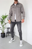 veste chemise homme manches longues poches poitrine