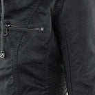 veste courte femme coupe ajustée à capuche en noir
