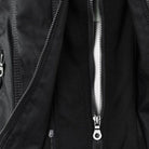 veste courte femme coupe ajustée à capuche en noir